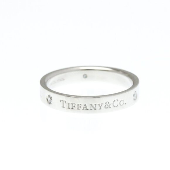Tiffany & Co. Au750 18k Gold Diamond Wedding Band Ring - Picture 2 of 4